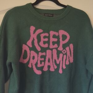 Agnes B. Green 'Keep Dreamin' Graphic Crewneck Sweater